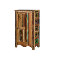 KOMMODE Altholz 70x40x120 mehrfarbig lackiert NATURE OF SPIRIT #58 - Multicolor, Holzwerkstoff (70/120/40cm) - Massivmoebel24