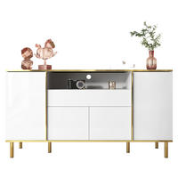 SIDEBOARD 150x40x80cm Weiß Hochglanz Mit 1 Schublade - Weiß, Holzwerkstoff (40/80/150cm) - FLIEKS