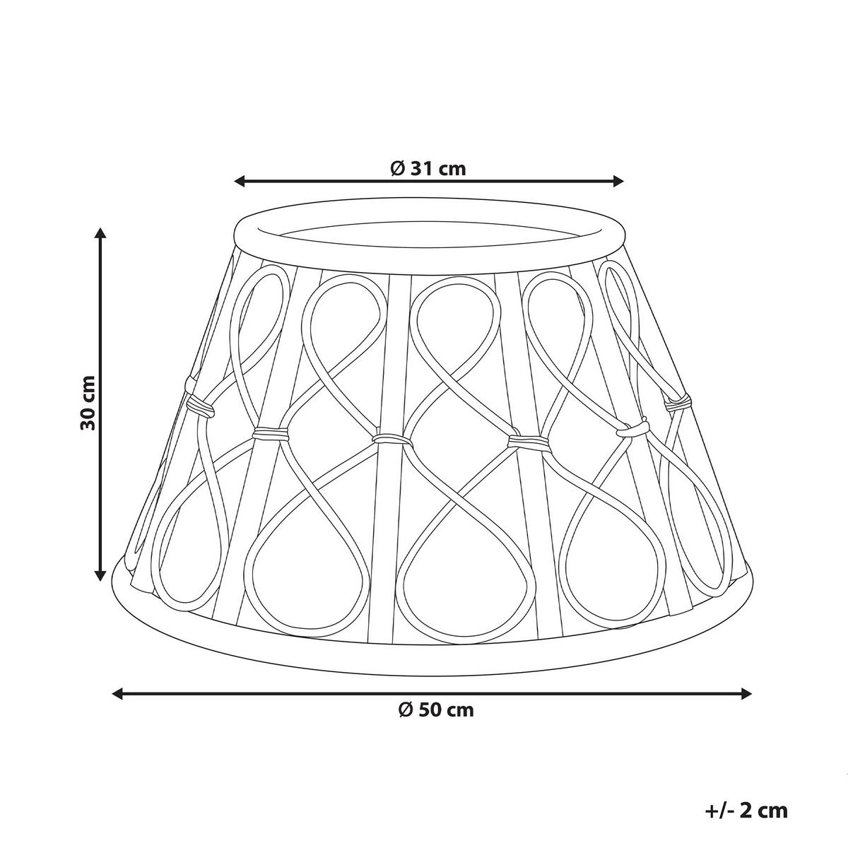 WEIHNACHTSBAUMKRAGEN 30 cm Naturfarben Avent - Naturfarben, Naturmaterialen (30cm) - Beliani