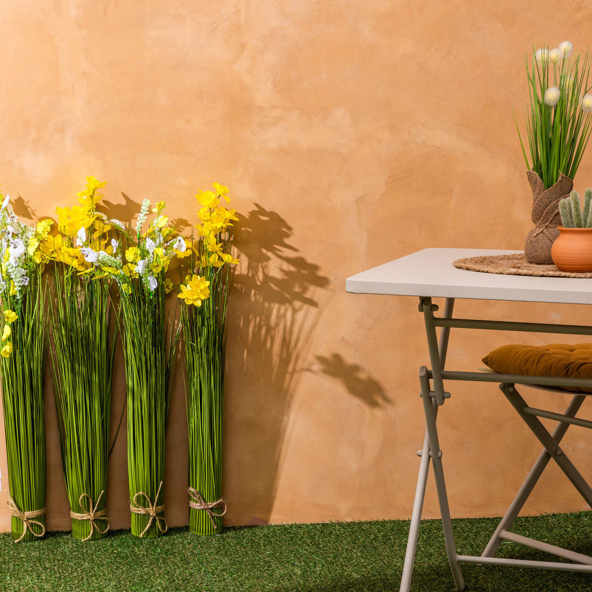KUNSTBLUMENSTRAUSS Ludo 58 cm - Grün, Kunststoff (58cm) - Atmosphera Createur d´interieur