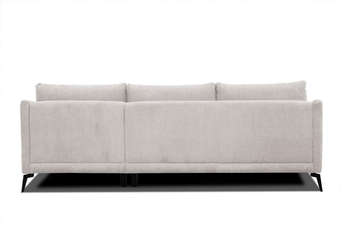 ECKSOFA VILT 4-Sitzer, weiß - Schwarz/Weiß, Holzwerkstoff/Textil (255/156cm) - Courtois Laville