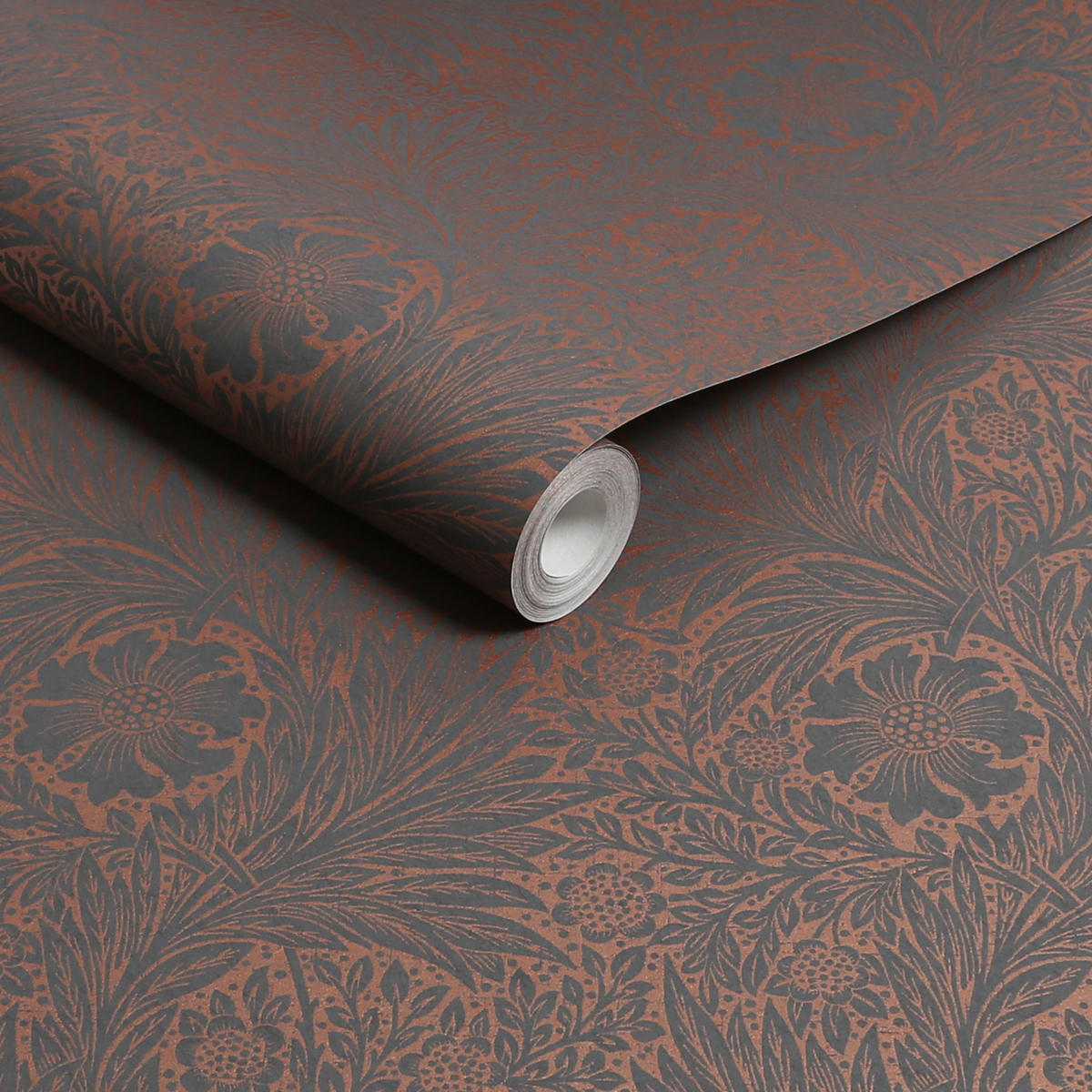 VLIESTAPETE Marigold Fibrous Charcoal Vliestapete - Grau, Papier/Kunststoff (52/1000cm) - Graham & Brown