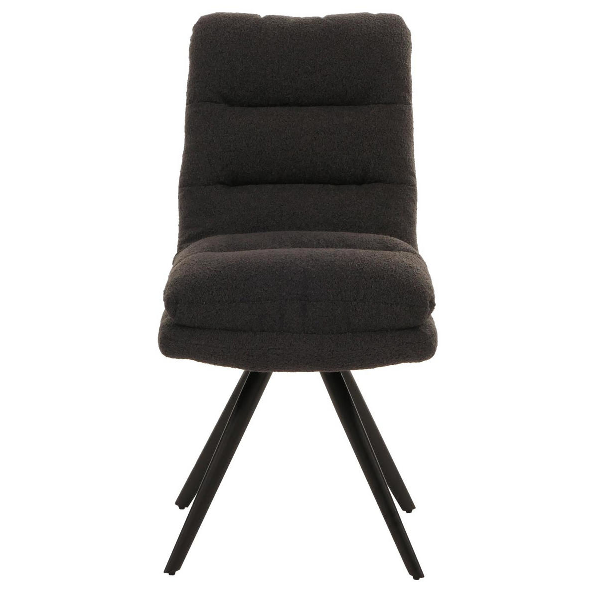 ESSZIMMERSTUHL BOUCLé Anthrazit 6er-Set - Anthrazit, Textil (48/92/68cm) - MCW