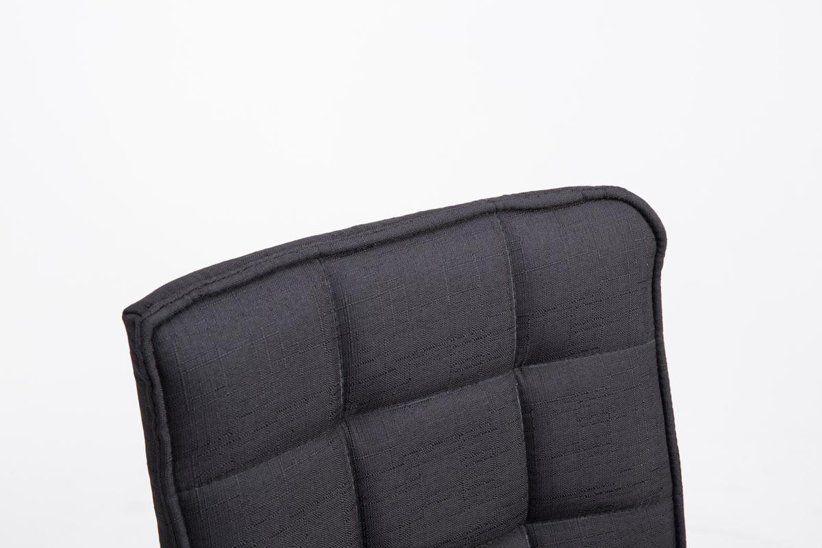 ESSZIMMERSTUHL Peko-Two Stoff, Gestell Metall in Chromoptik Schwarz - Chromfarben/Schwarz, Textil/Metall (43/104/56cm) - TPFLiving