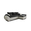 ECKSOFA - ALEX – Schwarz + Weiß (Lawa 06 + Soft 17) - Rechts - Schwarz, Holzwerkstoff/Metall (275/155cm) - Möblo
