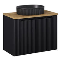 WASCHTISCH Newport-56 - Schwarz, Holzwerkstoff (80/71/40cm) - Lomado