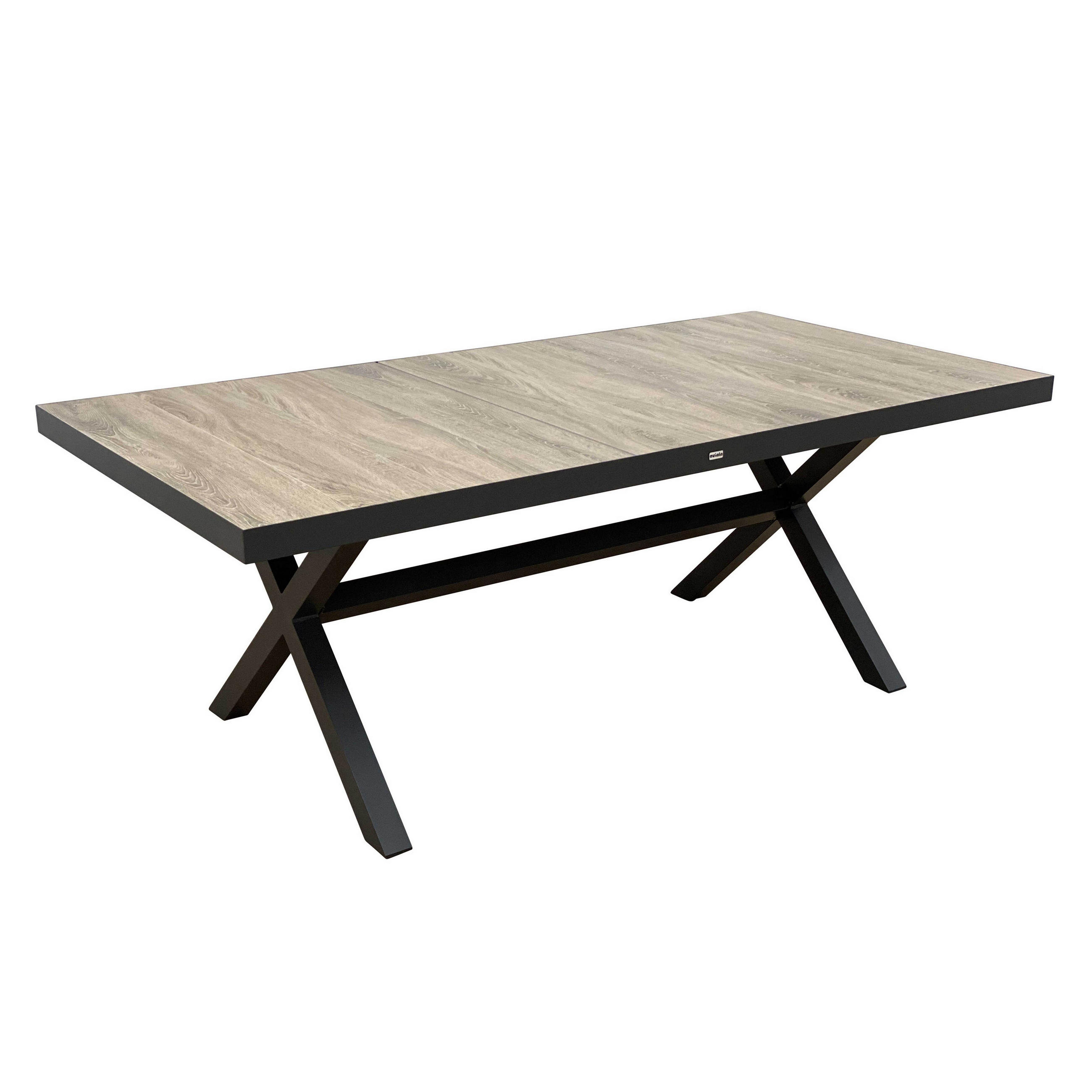 GARTENTISCH, Grau - Grau, Metall (201/100/74.5cm) - Oviala