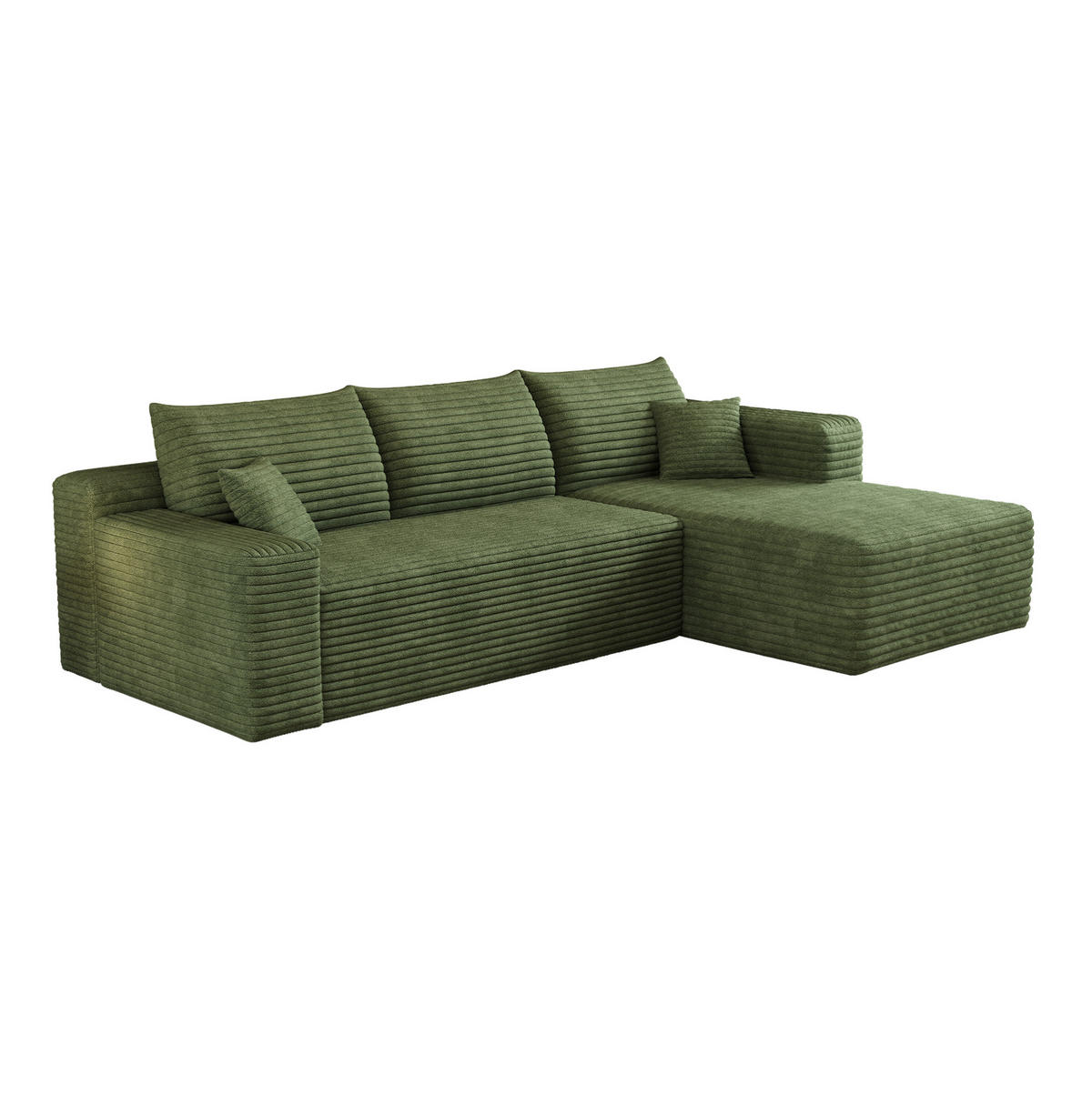 ECKSOFA 241/151/58 cm grün aus Stoff ohne Montage - Grün, Textil (151/241cm) - OKWISH