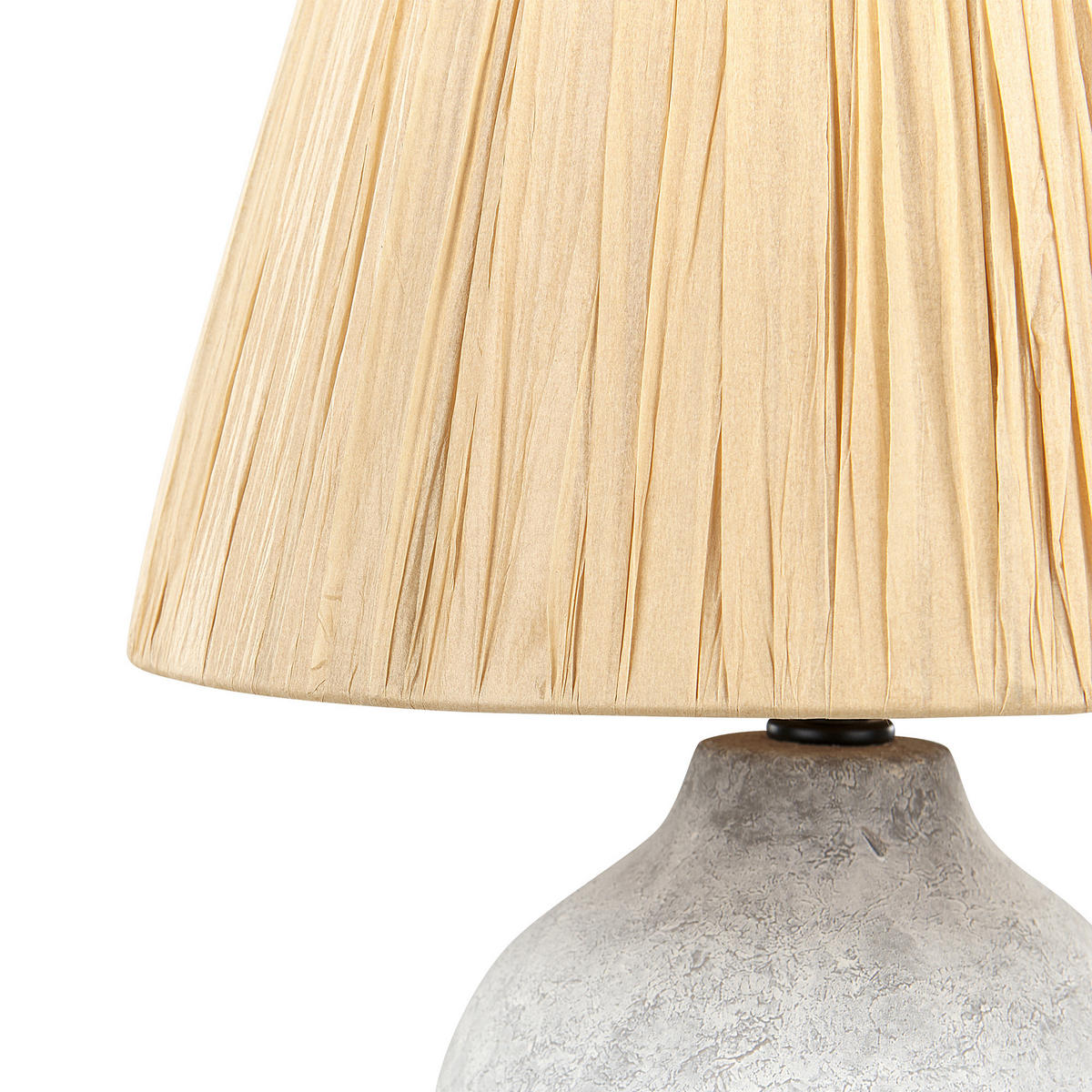 TISCHLAMPE Matilde 30/30/56 cm - Grau, Keramik (30/30/56cm) - Beliani