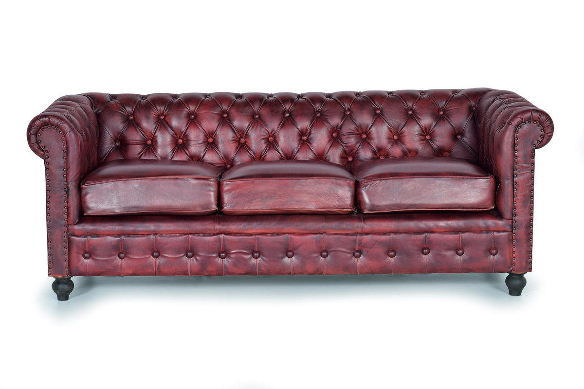 SOFA aus Leder und Metall - Braun, Fell (86/72/200cm) - Giner y Colomer