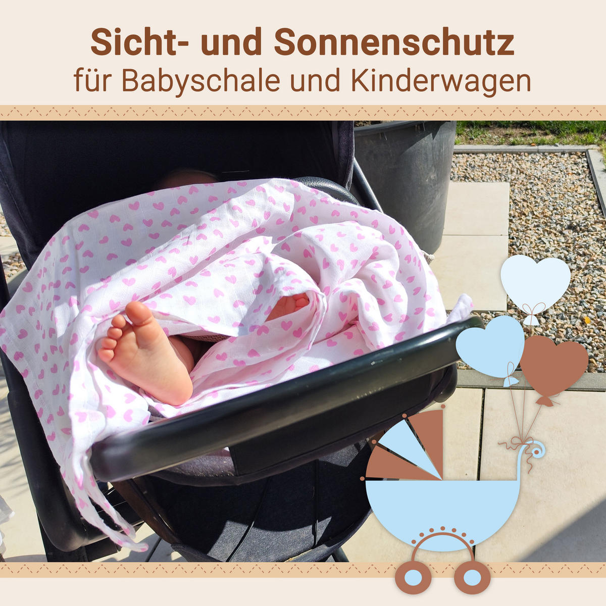 SPUCKTÜCHER, 2er-Set, 120x120 cm, 100% Baumwolle, Rot - Rosa, Textil (120/120cm) - Zollner