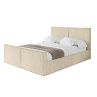 POLSTERBETT mit Bettkasten, Fußteil und Lattenrost, Boxbett mit Matratze H3/H4 - EMMI-Z 120x200 Beige - Ecru, Holzwerkstoff/Textil (120/200cm) - ALTDECOR