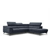 ECKSOFA FIERO 5-Sitzer, dunkelblau - Schwarz/Dunkelblau, Holzwerkstoff/Textil (290/228cm) - Courtois Laville