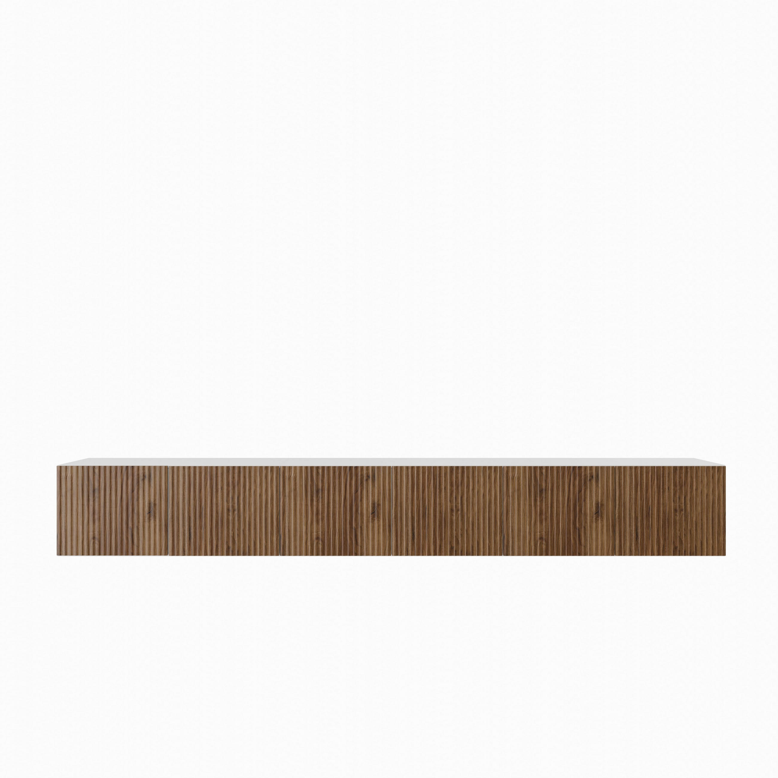 LOWBOARD VAREN 300/41/40 cm, Hängender TV-Schrank Weiß / Eichefarben - Eichefarben/Braun, Holzwerkstoff (300/41/40cm) - MASSENO