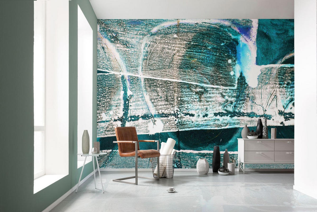 FOTOTAPETE künstlerisch 500 x 280 cm - Grün, Papier (500/280cm) - Sanders & Sanders