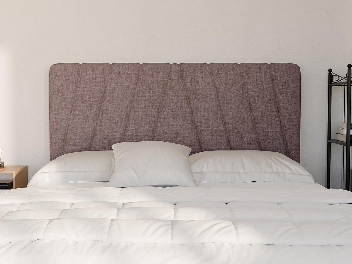BETT-KOPFTEIL 150 cm - Stoff - Helllila - LIDAMA - Lila, Textil (152/110/10cm) - Pascal Morabito