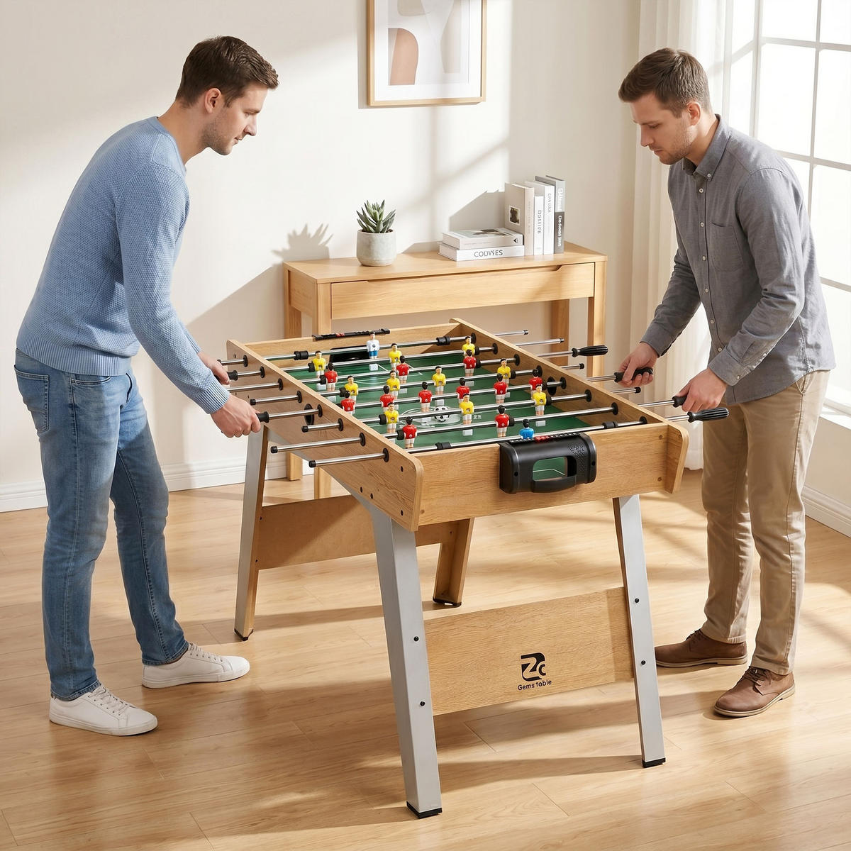 TISCHKICKER MDF Kunststoff Naturholz - Naturfarben, Holzwerkstoff (87/77/121cm) - SPORTNOW
