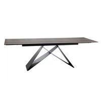 ESSTISCH Westin Palisander-Optik / Schwarz Matt 160-240 / 90 / 77cm - Schwarz/Braun, Holz/Keramik (90/240/77cm) - Feldmann-Wohnen