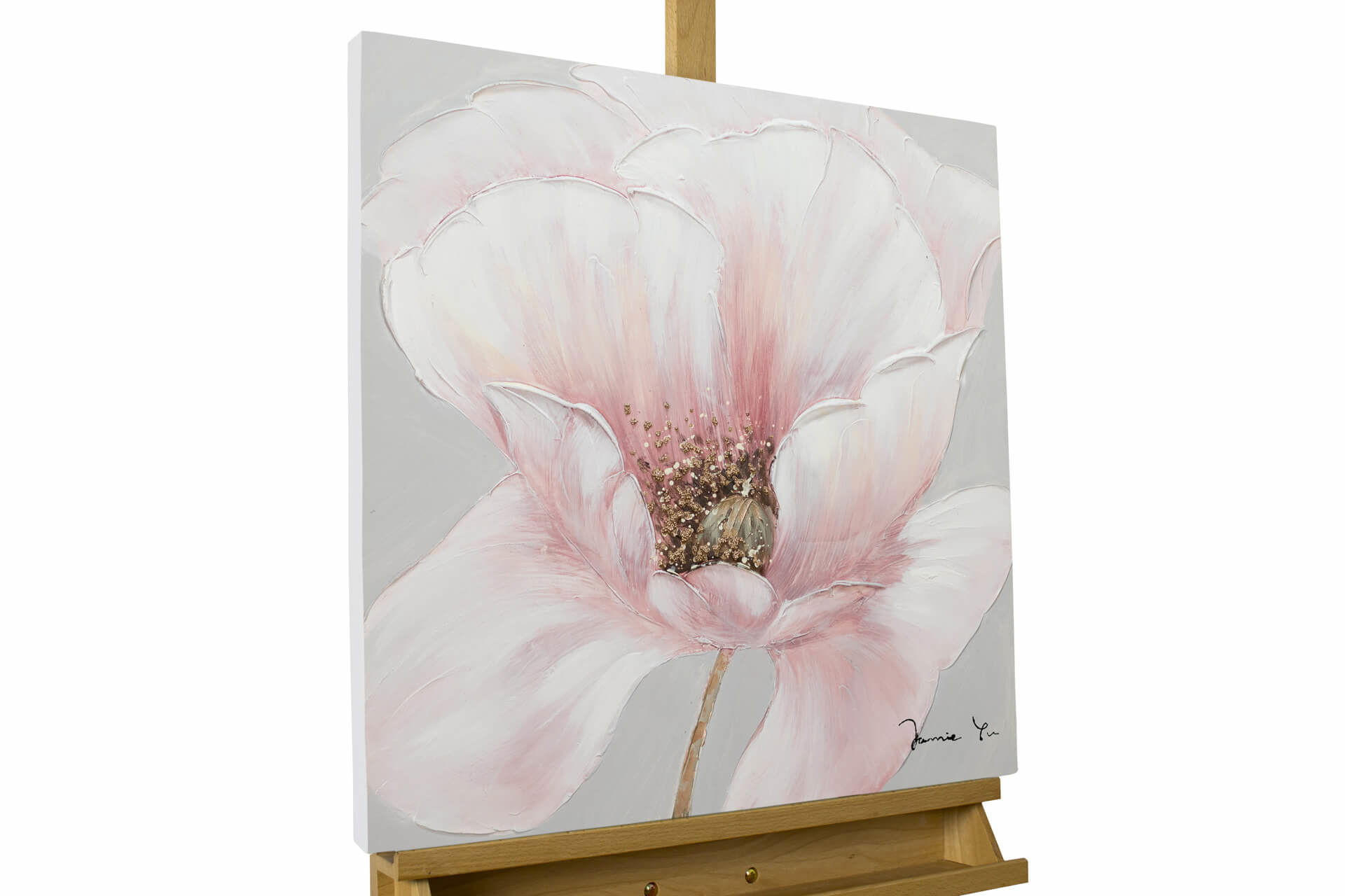 Kunstloft Acrylbild Blau, Beige 60x60 cm