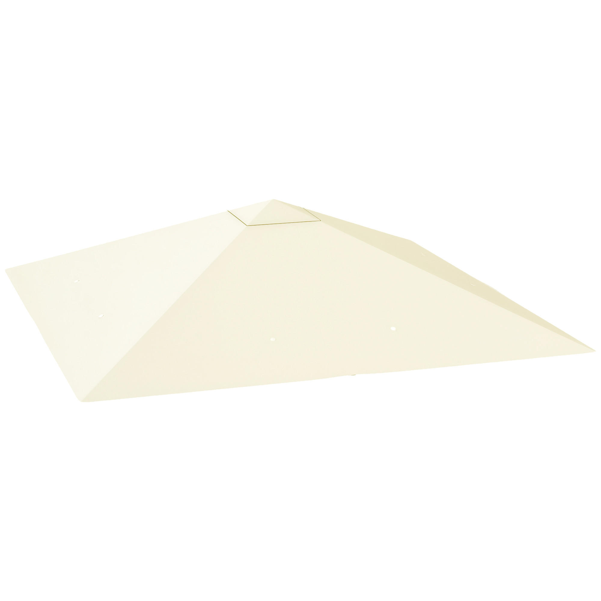 ERSATZDACH für Pavillon 3 x 3 m wasserabweisend Pavillondach UPF30+ Ersatzbezug Oxford-Stoff, 370 g/m², Cremeweiß - Creme, Textil (298/1/298cm)
