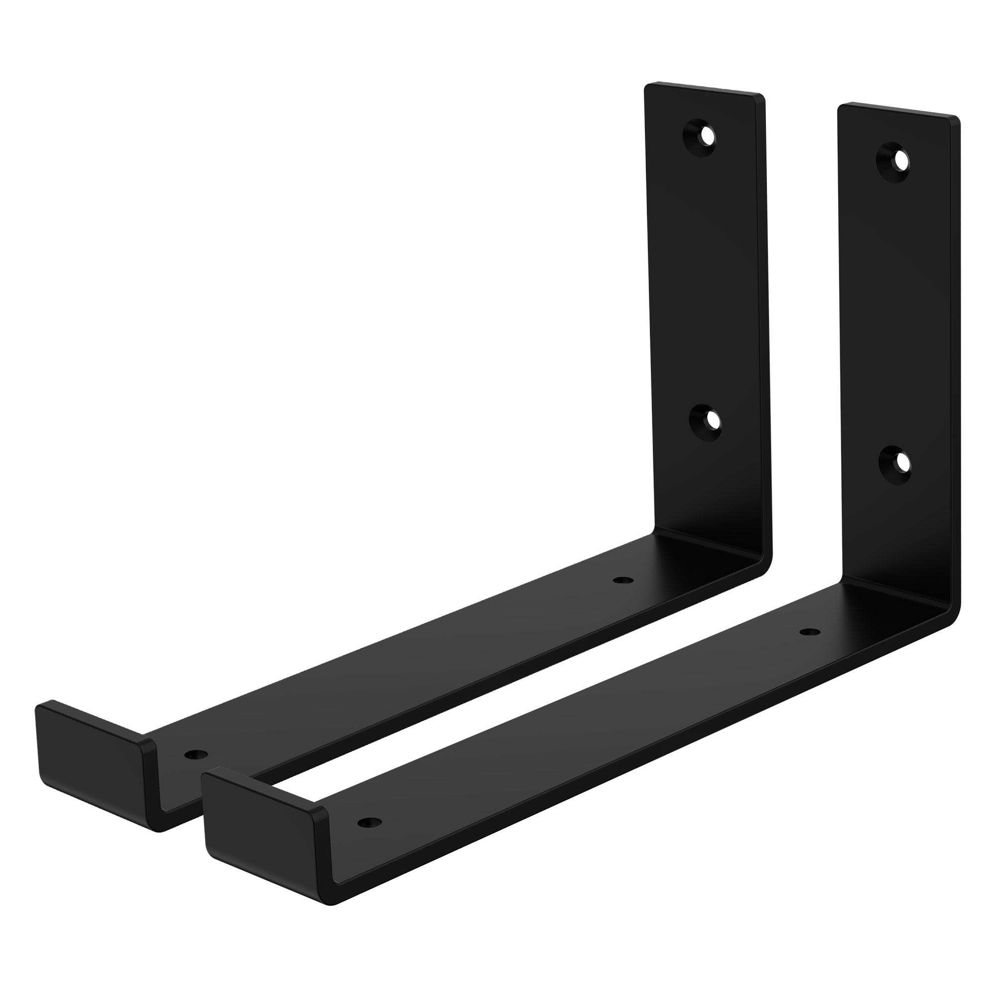 REGALHALTERUNG - Schwarz, Metall (14.5/4/26cm) - ML-DESIGN