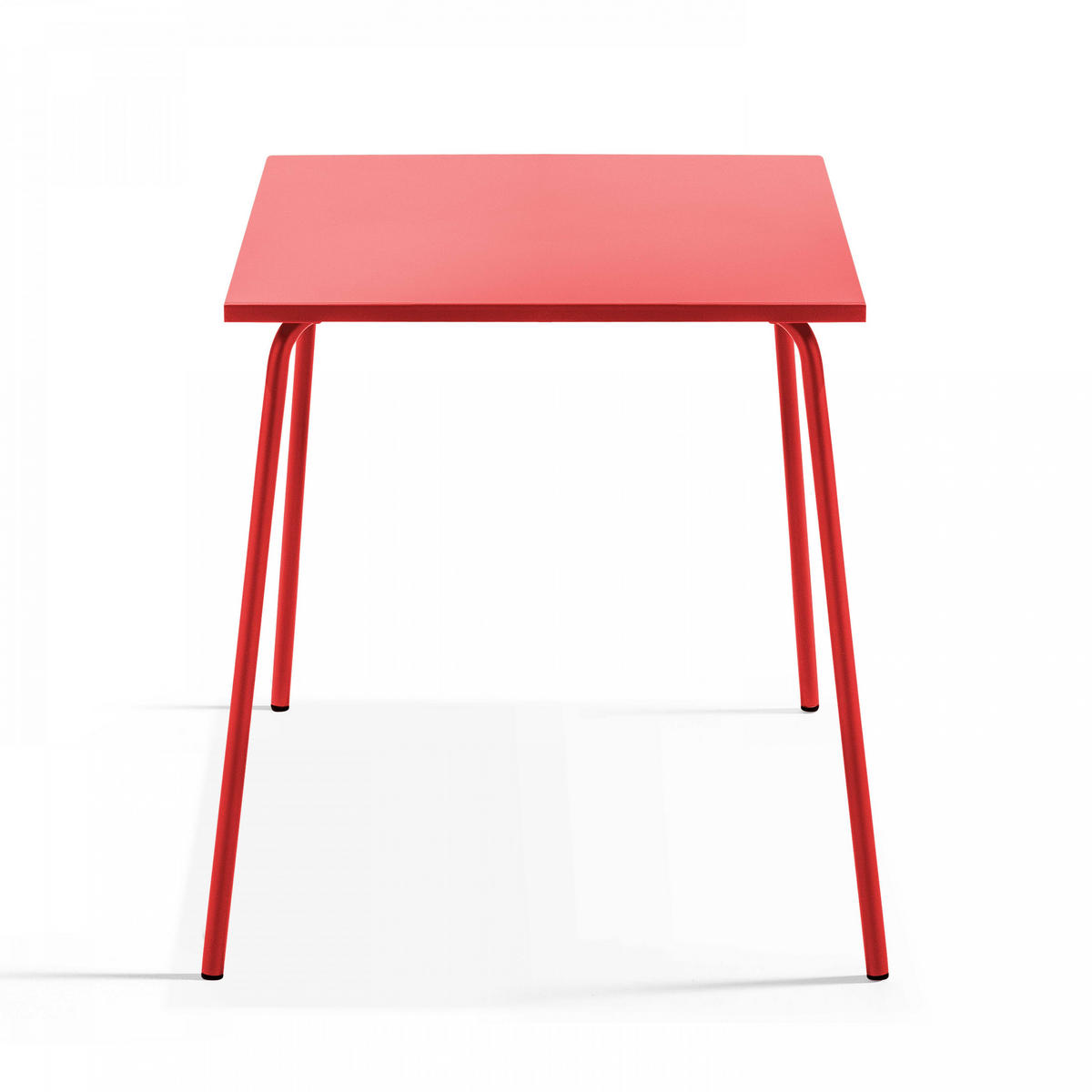 GARTENTISCH , Rot - Rot, Metall (70/70/72cm) - Oviala