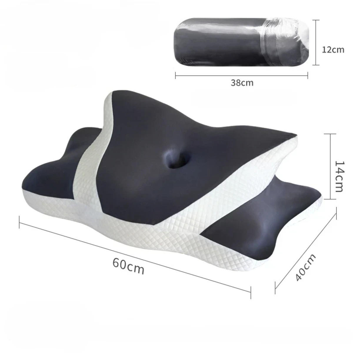 NACKENSTÜTZKISSEN 60/40 cm - Grau, Textil (40/60cm) - Authentics