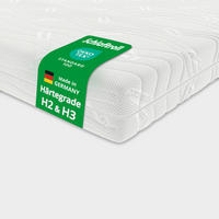 GEL KALTSCHAUM MATRATZE 90x200 cm 22 cm hoch 7 Zonen Wendematratze H2 H3 Lyocell Bezug ergonomisch druckentlastend atmungsaktiv - Weiß, Textil (90/200cm) - Schlaftroll