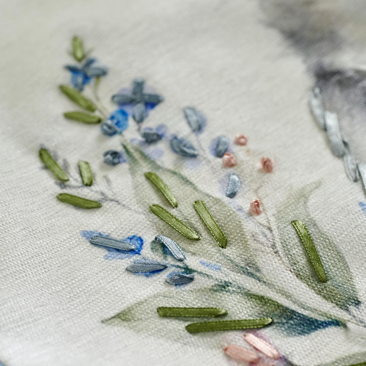 TISCHLÄUFER Pansileo - Hellblau, Textil (180/40/1cm) - home&you