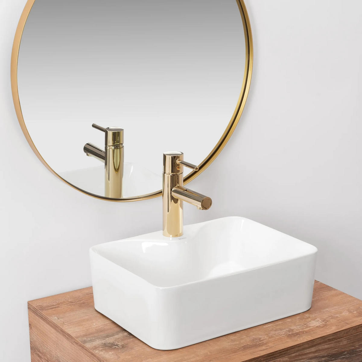 AUFSATZWASCHBECKEN Rea Kelly Mini - Weiß, Keramik (31/13/41cm) - REA