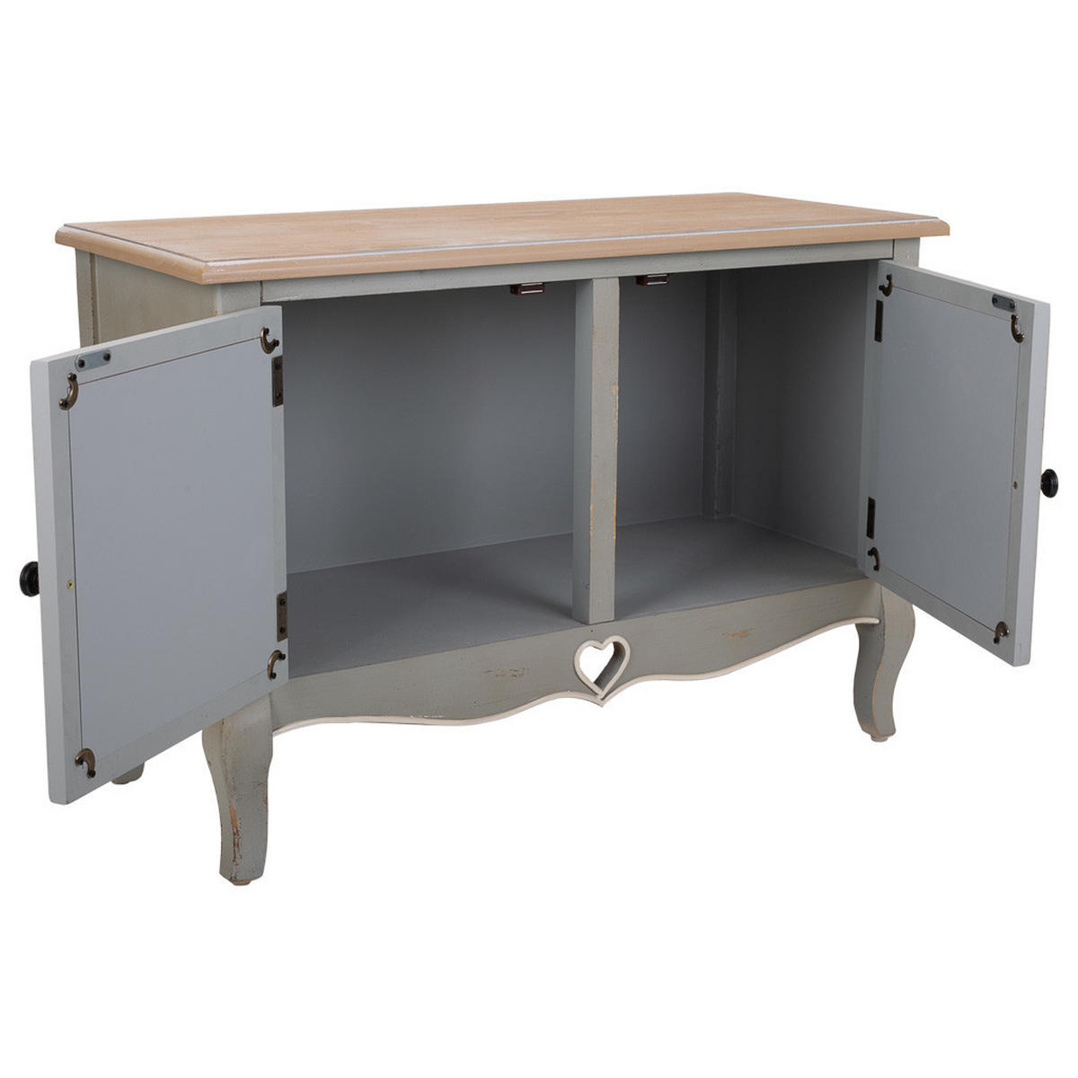 KONSOLE aus Holz 83x36x57 cm - Grau, Holz (36/83/56.5cm) - Wanderlust