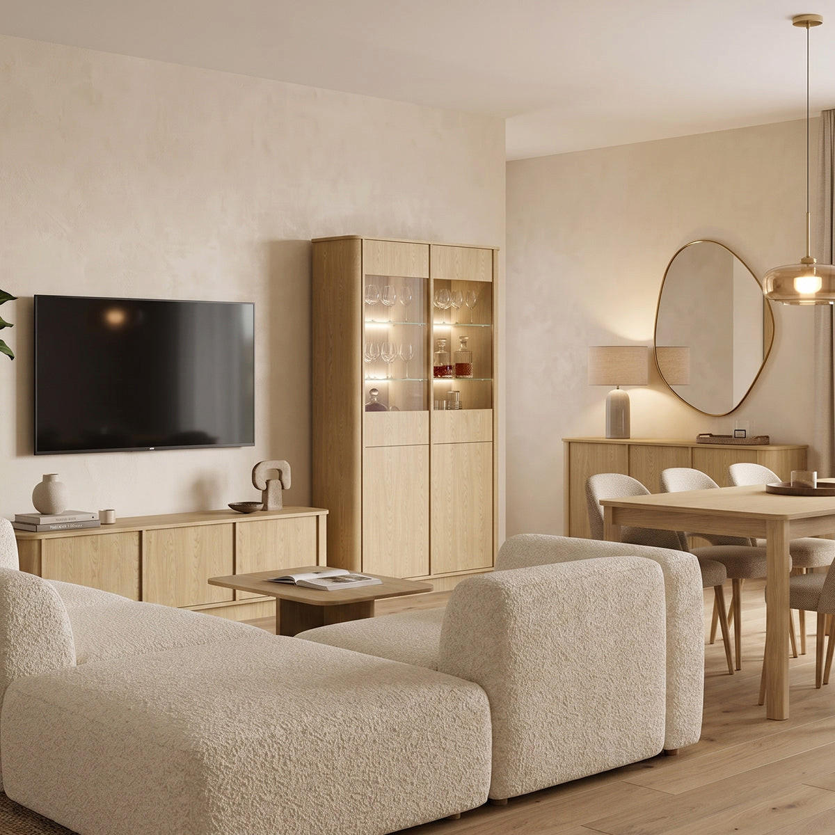 TV STOLÍK Halina Drevo - hnedá, kompozitné drevo (154/45.5/40cm) - Petits-meubles