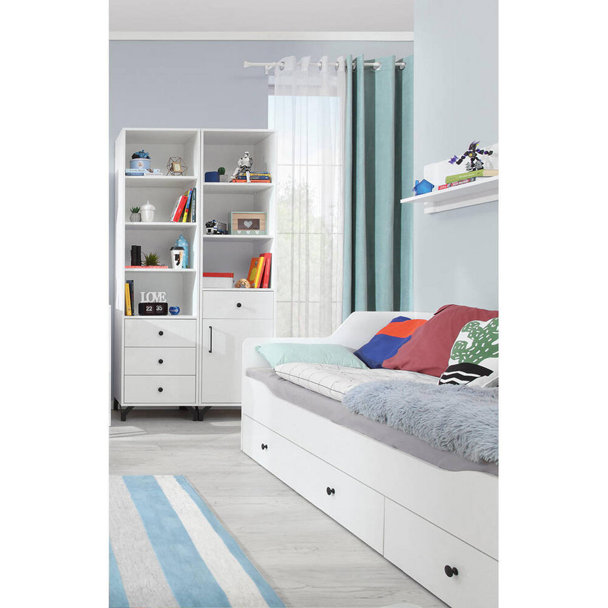 STANDREGAL – 50 cm – BERGEN System – Weiß - Weiß Hochglanz, Holzwerkstoff (50/190/40cm) - hi-markt