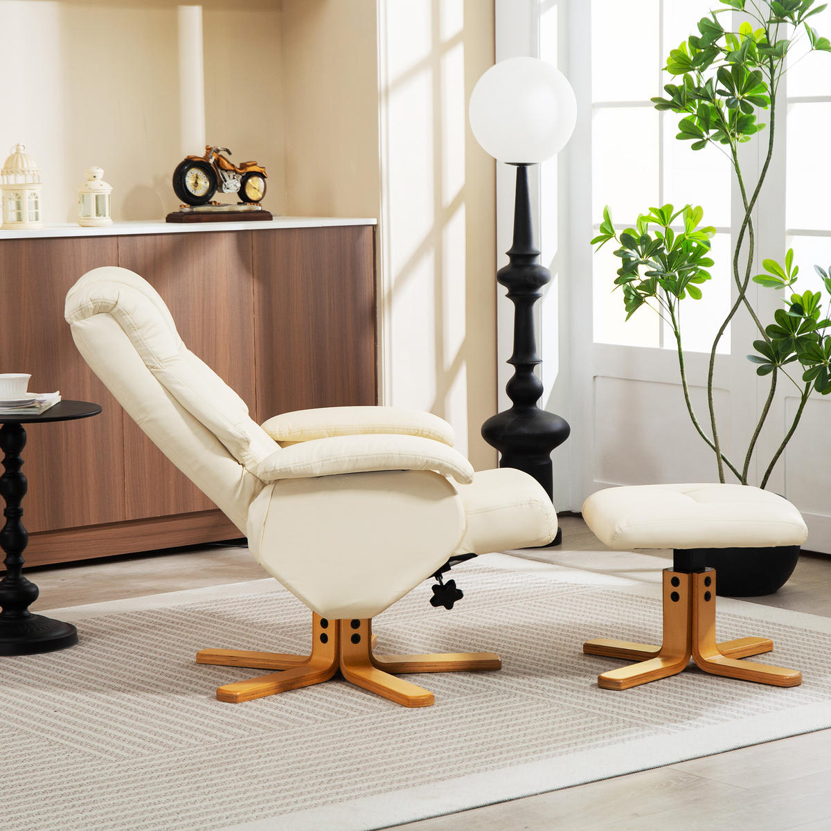 RELAXSESSEL DE-17399 Crème - Creme, Metall (68/94/85cm) - ComfortXL