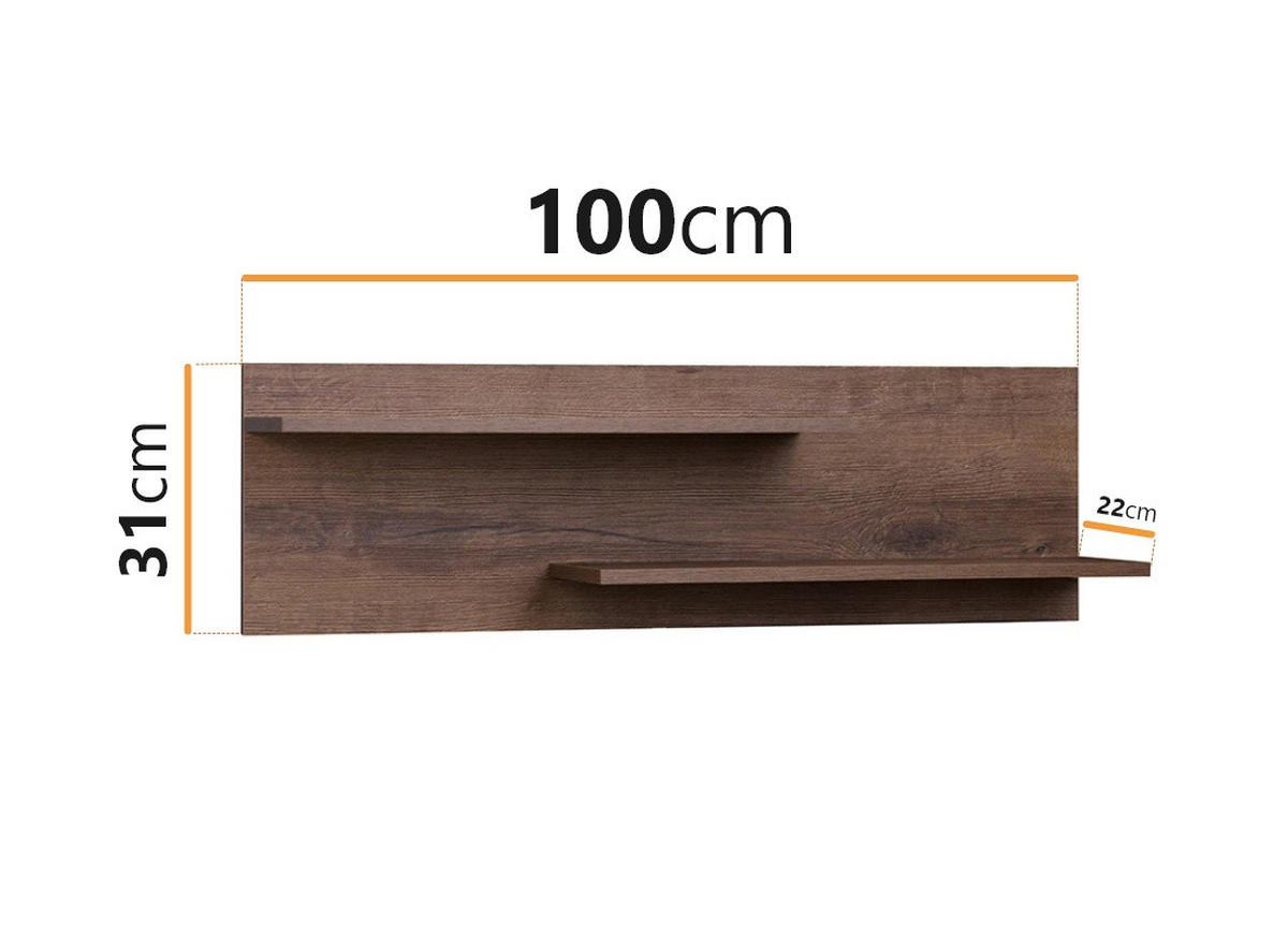 WANDREGAL Martin 100 cm - Braun, Holzwerkstoff (100/31/22cm) - Ravio