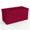 SITZTRUHE Faltbar 76/38/38 cm (Rot) - Bordeaux, Textil (38/38/76cm) - Intirilife