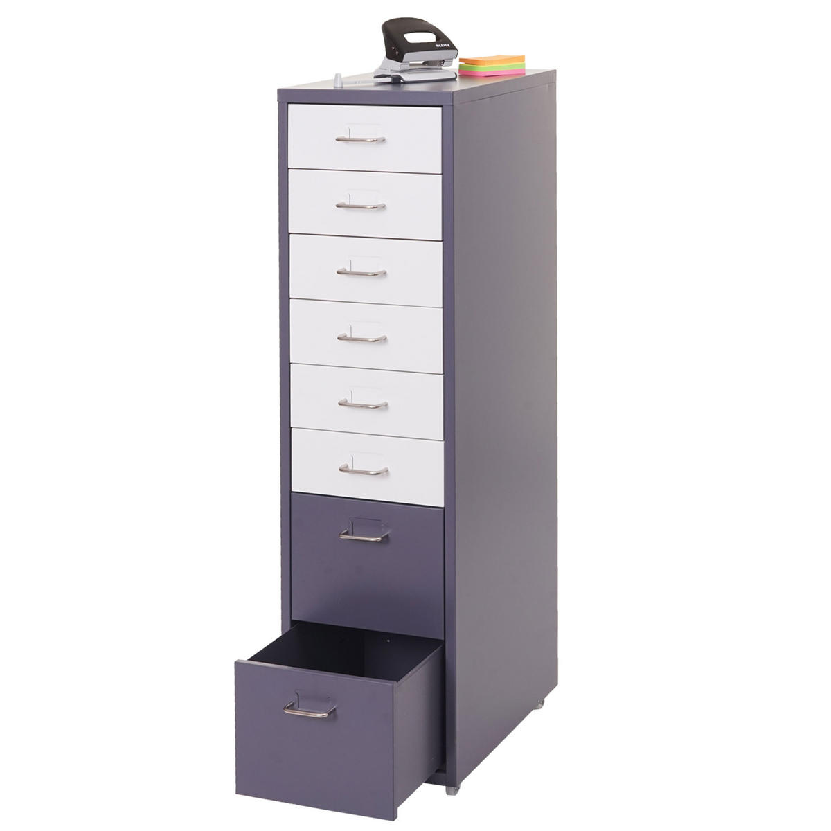 ROLLCONTAINER Weiß, Anthrazit - Anthrazit/Weiß, Metall (28/110/41cm) - MCW