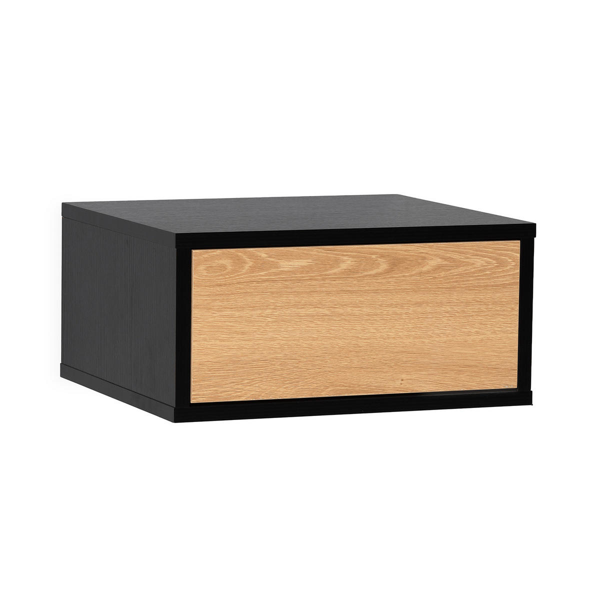 SCHWEBENDER NACHTTISCH Apolo Schwarz - Schwarz, Holzwerkstoff (40/19/35cm) - VS Venta-stock