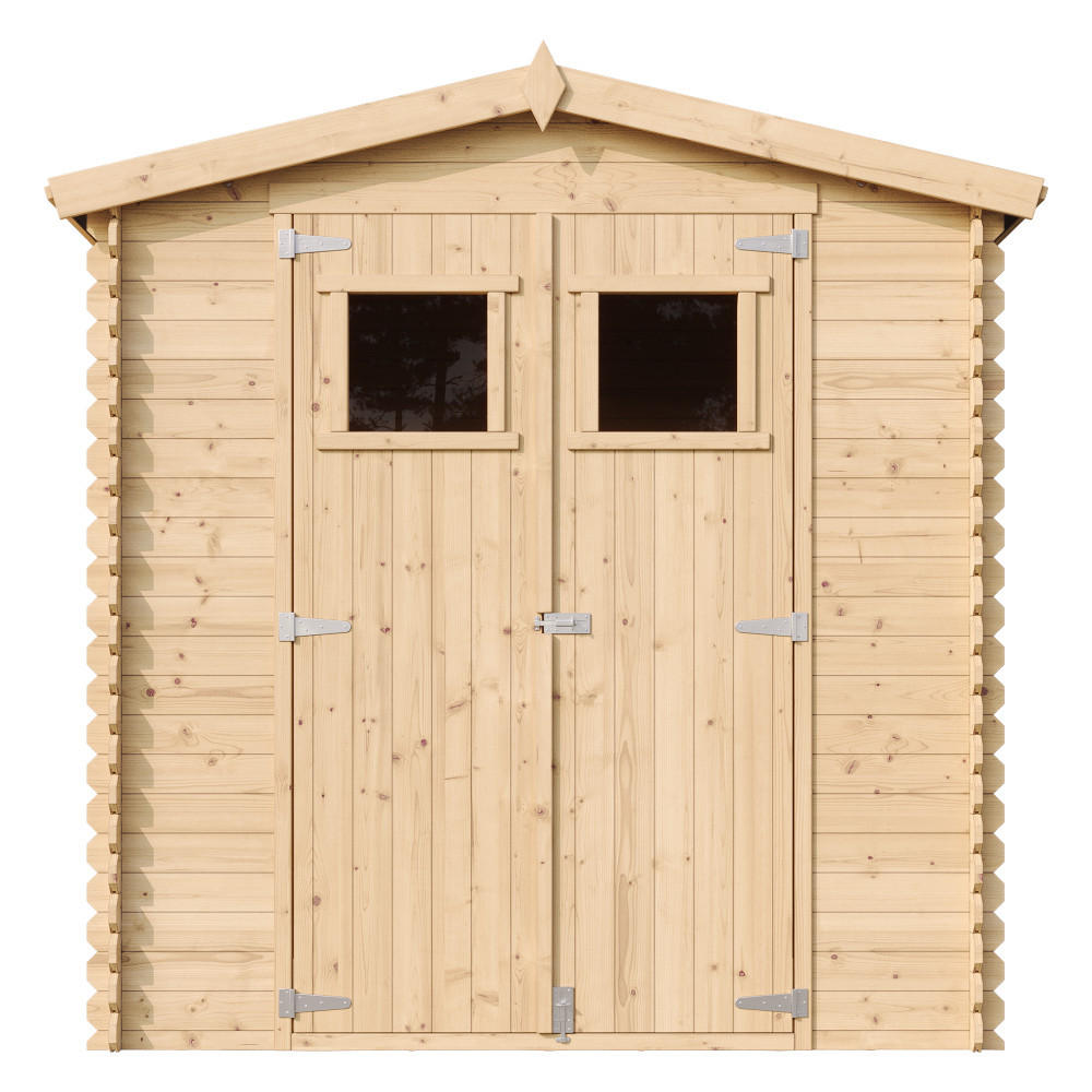 GARTENHAUS aus Holz - B216xL206xH216 cm/ 3.53 m2 - M343 - Beige, Holz (200/218/206cm) - Timbela