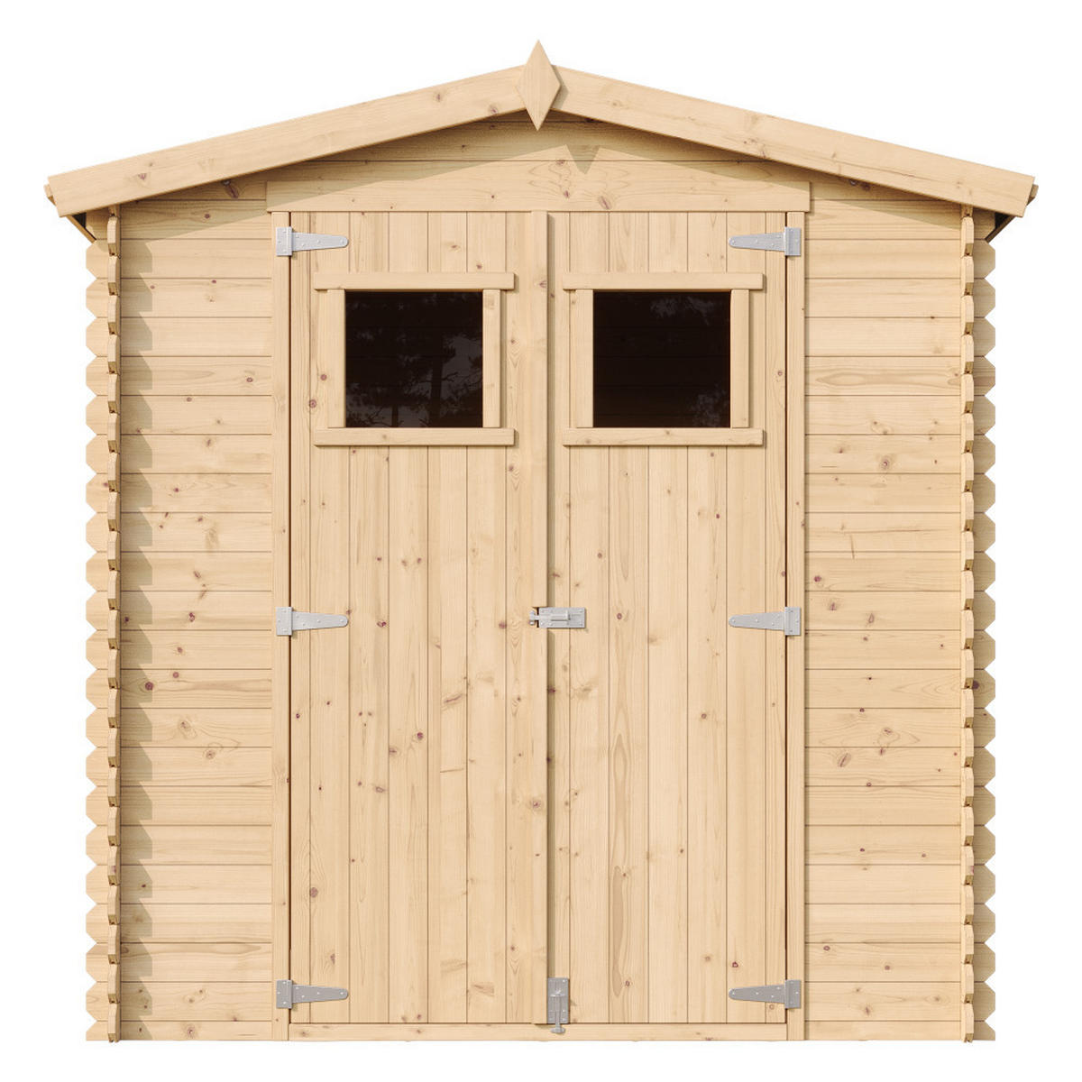 GARTENHAUS aus Holz mit imprägniertem Boden B216xL206xH216 cm/ 3.53 m2 - M343+M343G - Beige, Holz (200/224/206cm) - Timbela