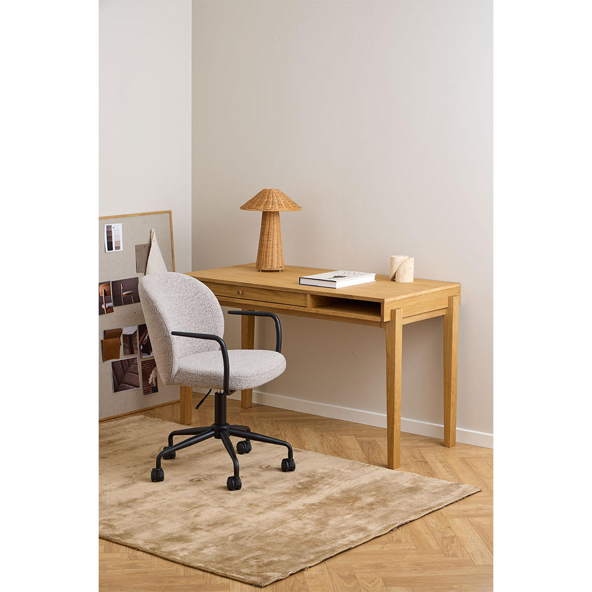 BÜROSTUHL, Patricia, Beige, Stoff, 59 x 50 x 94 cm - Beige, Textil/Metall (59/94/50cm) - ebuy24