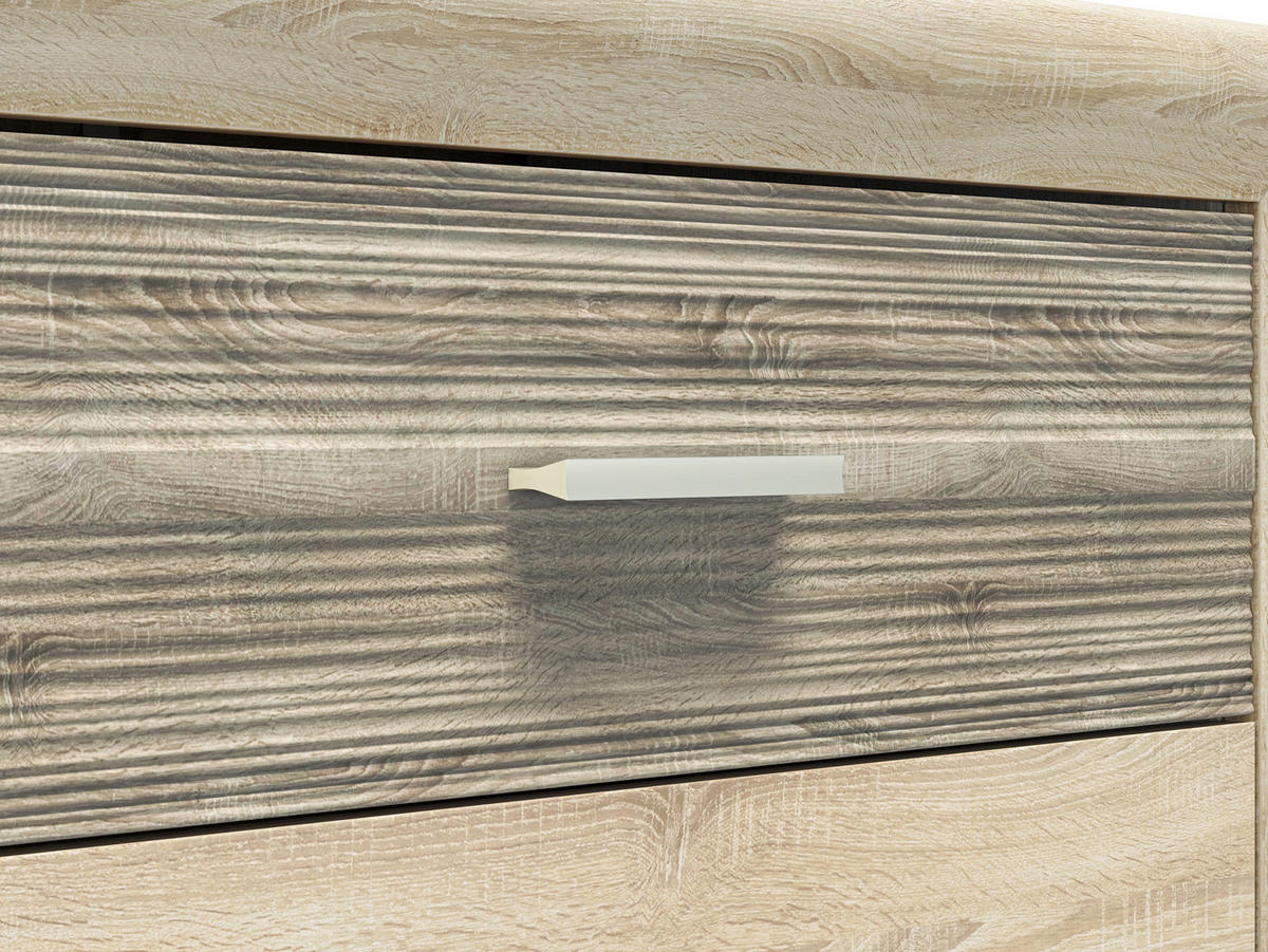 KOMMODE Castel Sonoma Eiche hell / Sonoma Eiche Trüffel 92 / 43 / 94cm - Braun, Holz/Holzwerkstoff (92/94/43cm) - Feldmann-Wohnen