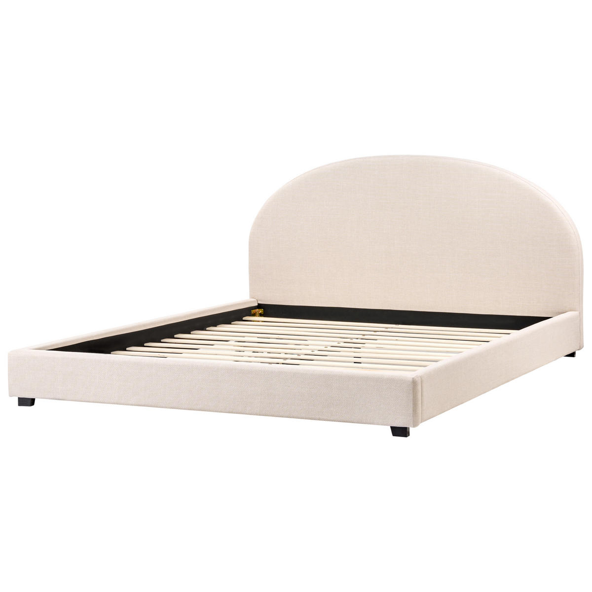 BETT mit Lattenrost 180/200 cm Hellbeige Vaucluse - Beige, Textil (180/200cm) - Beliani