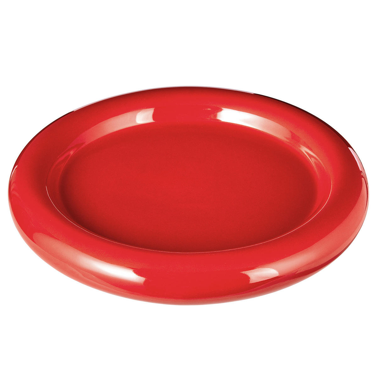 DINNERTELLER (2er Set) Groove - Rot, Keramik (27/27/4cm) - Butlers