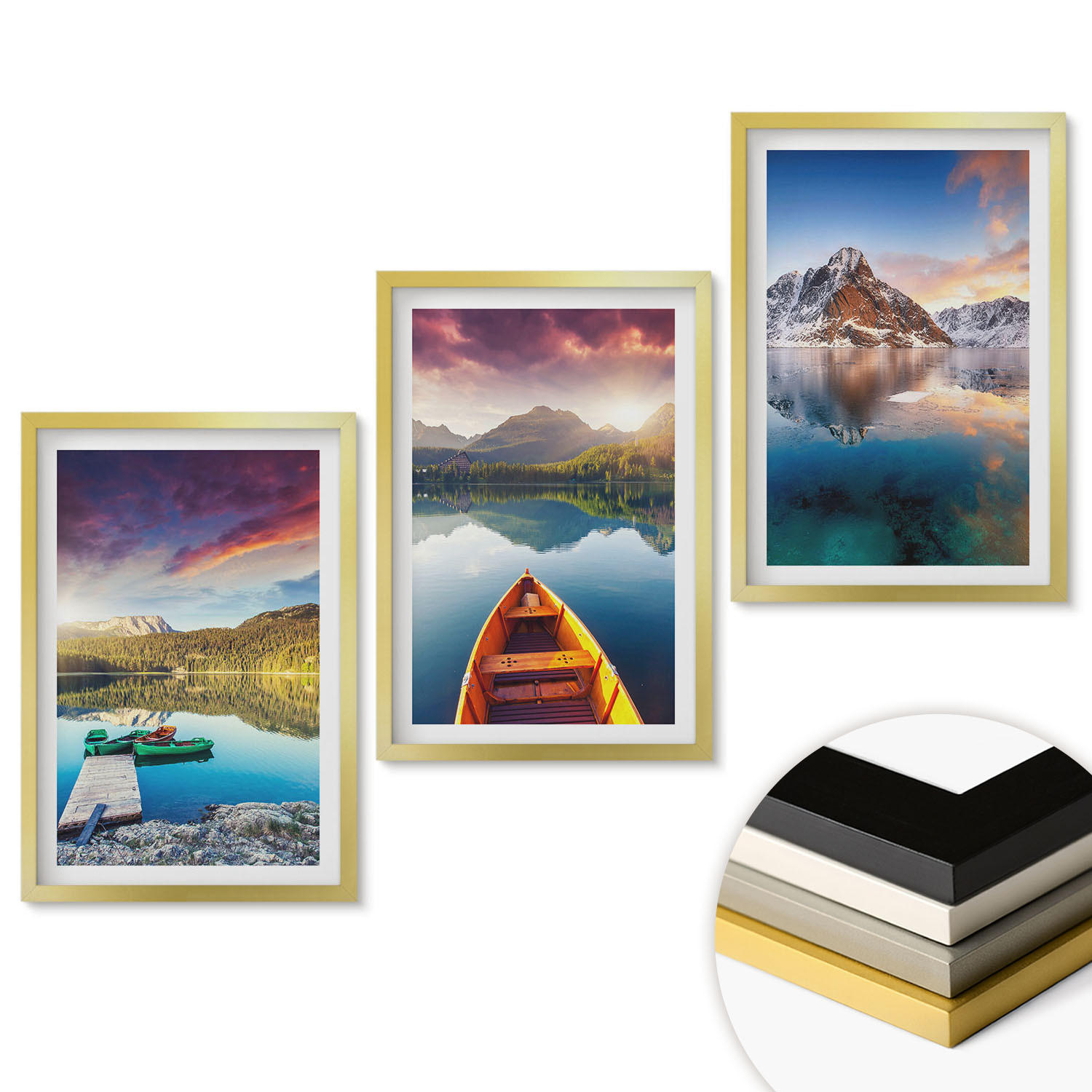 ArtPrintCave Wandbilder Gold 40x60 cm