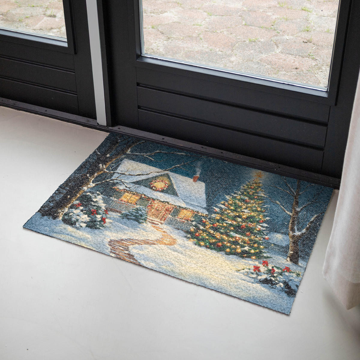 ROHOŽKA Vánoce - Vánoční stromek - Zima - Domov - Sníh 90x60 cm - různobarevná, plast/umělá hmota (90/0.4cm) - MuchoWow