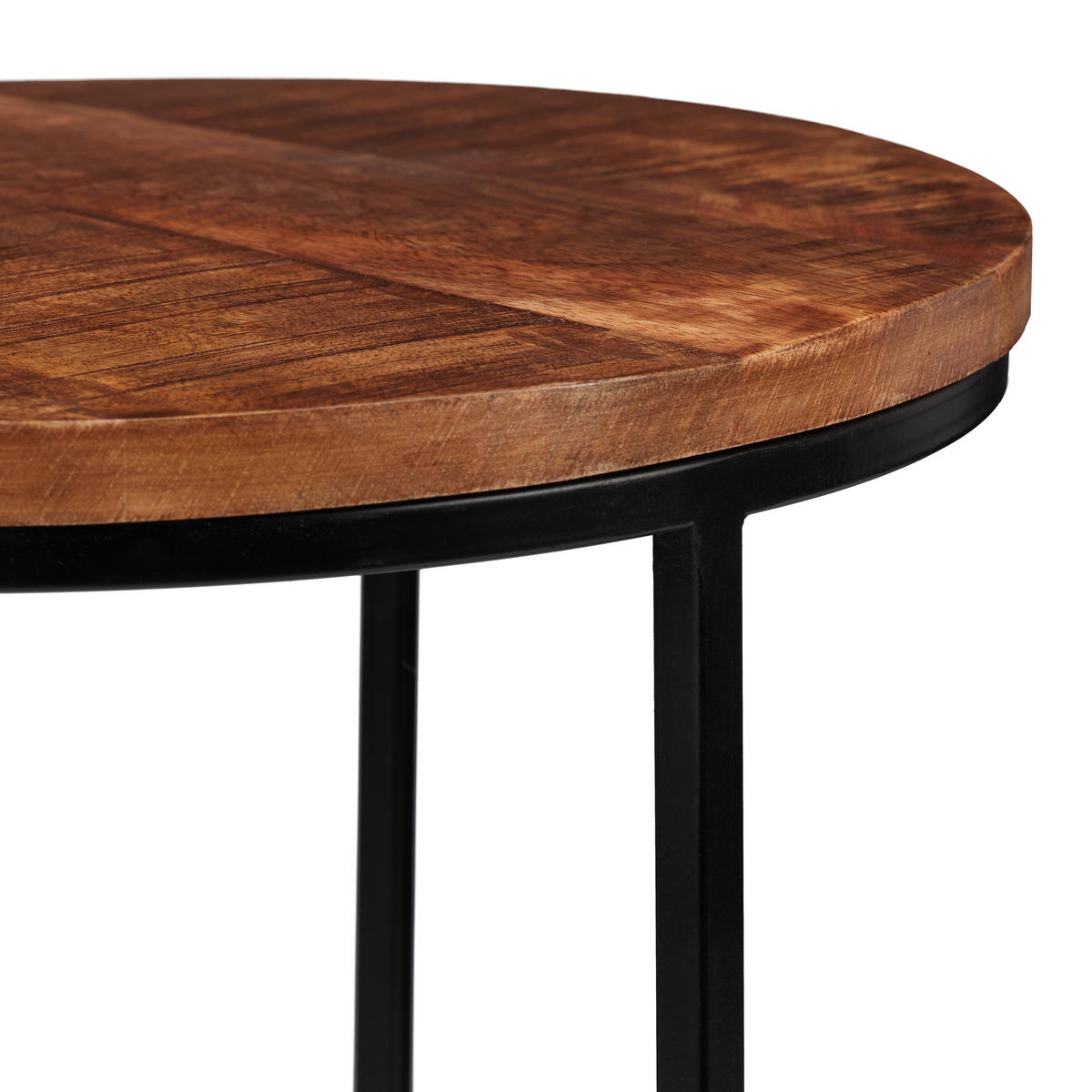 3XSATZTISCH - Braun, Holz/Metall (41/41/57.5cm) - Relaxdays