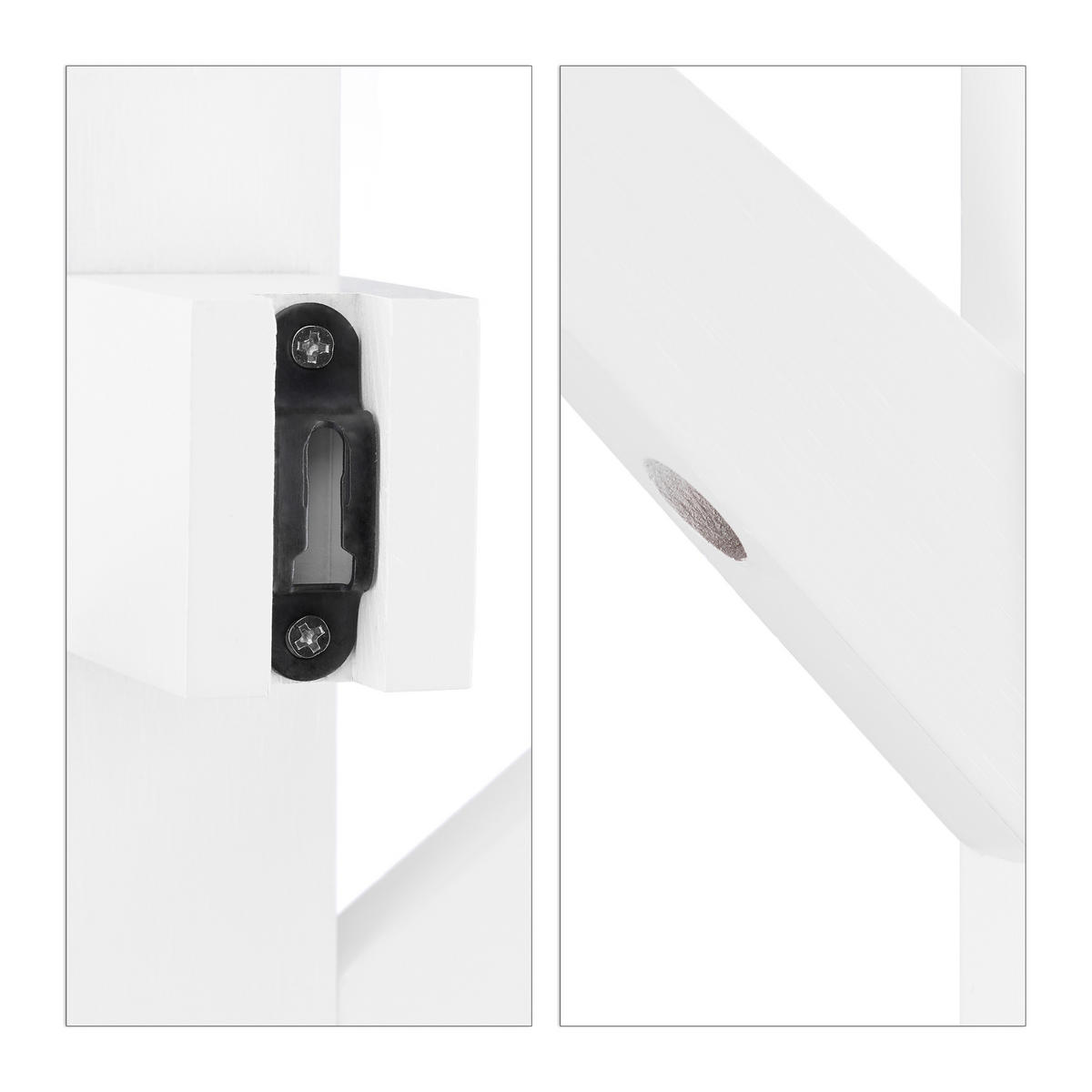 WANDGARDEROBE - Weiß, Holz (22/78/7cm) - Relaxdays