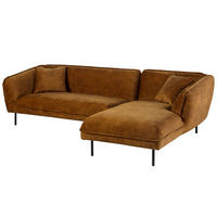 ECKSOFA 277x173x76 Polyester cognac GENT - Braun, Kunststoff (277/173cm) - Massivmoebel24