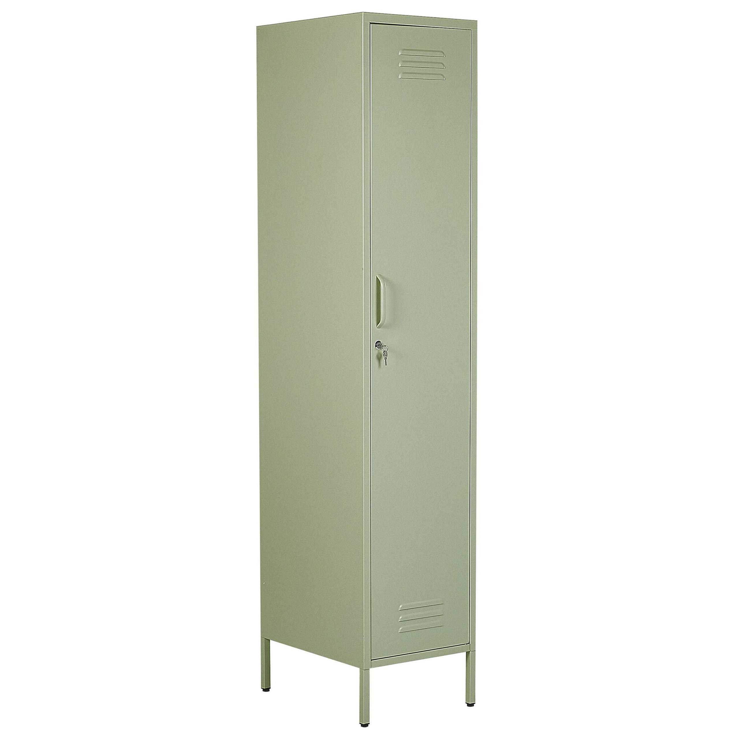 GARDEROBENSCHRANK grün Frome - Grün, Metall (38/185/50cm) - Beliani